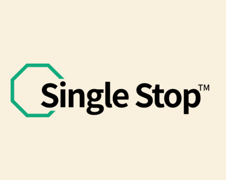 Single Stop logo of outline of stop sign