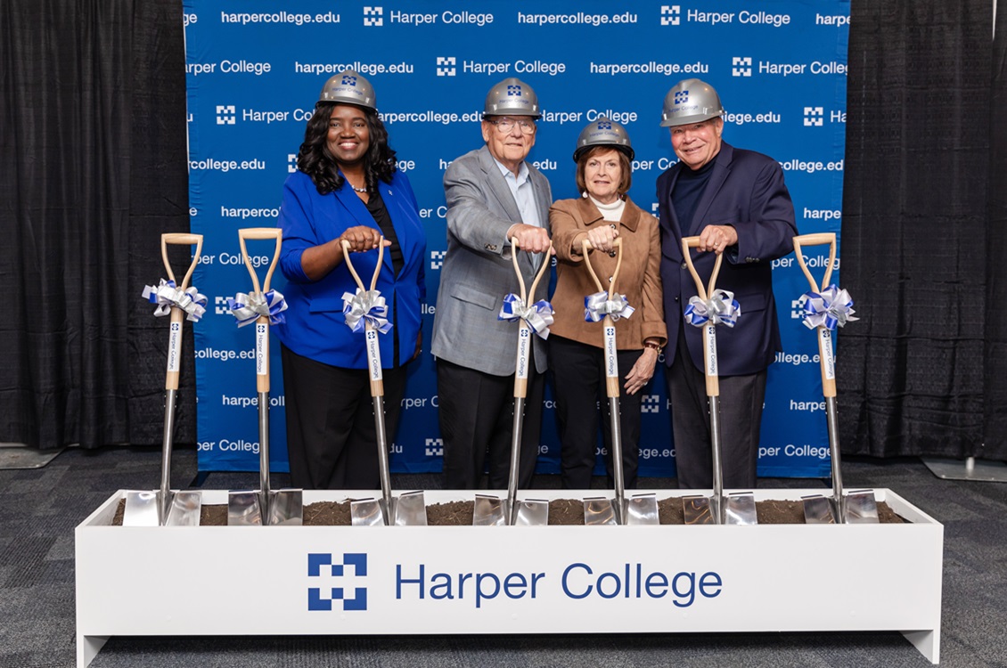 Dr. Avis Proctor, John and Rita Canning and Dr. Kenneth Ender celebrate the groundbreaking of the new Canning Student Center.