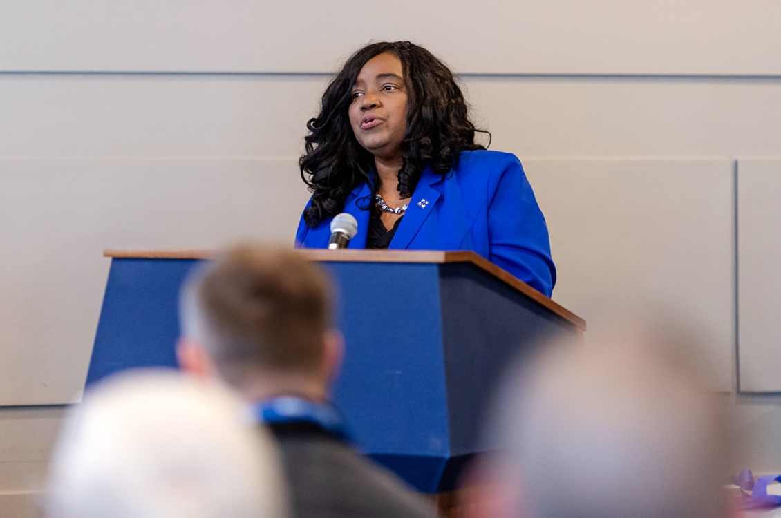 Dr. Avis Proctor celebrates the groundbreaking of the new Canning Student Center