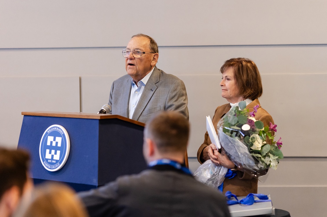 John and Rita Canning celebrate the groundbreaking of the new Canning Student Center.