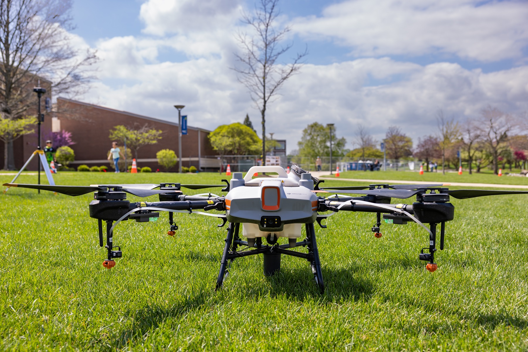 Drone on Harper's campus