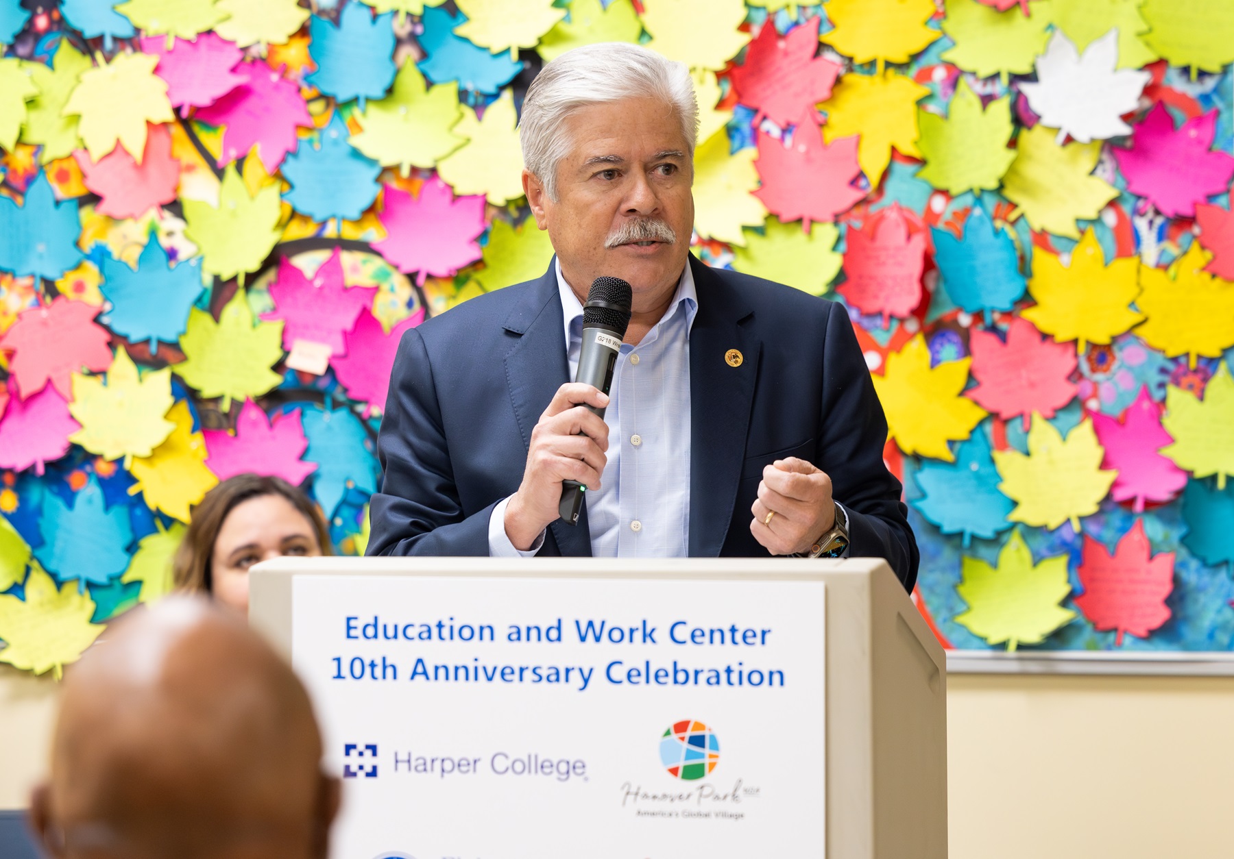 Rep. Fred Crespo speaks at EWC's 10th anniversary event.