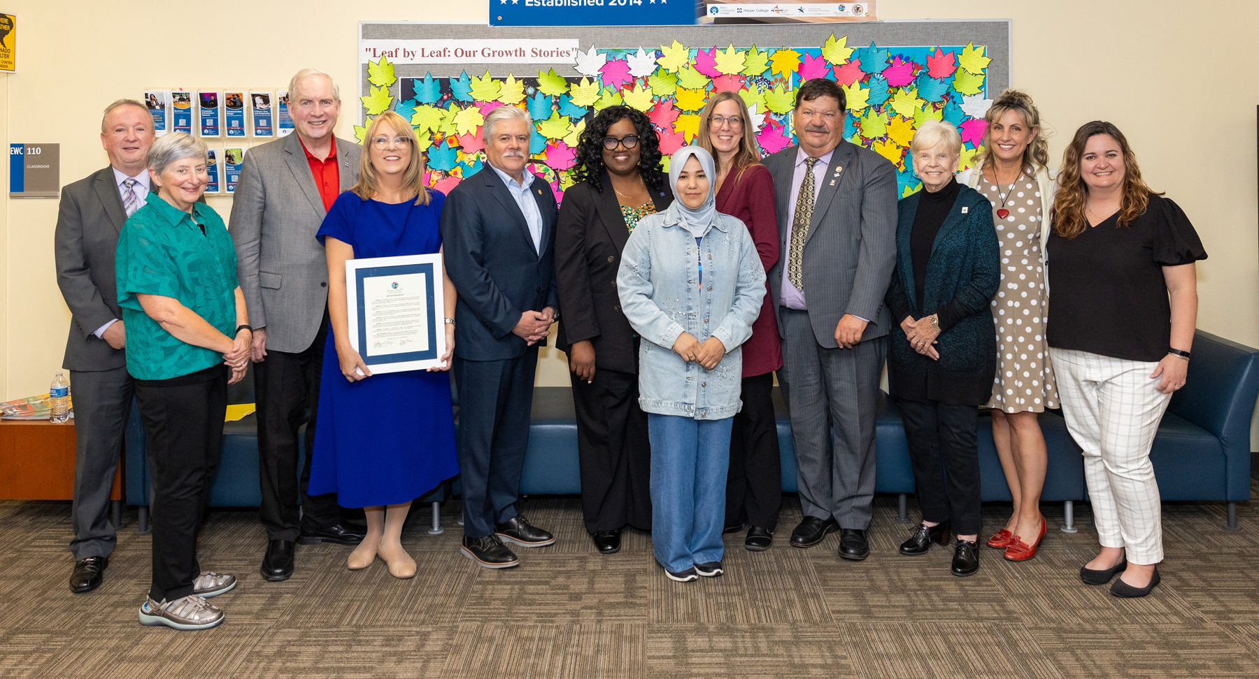 Community and education leaders celebrate the 10th anniversary of the Education and Work Center in Hanover Park.