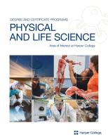 Cover of Physical and Life Science brochure