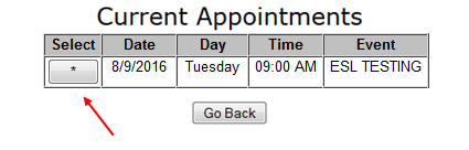 Current appointments