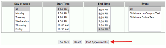 Find Appointments