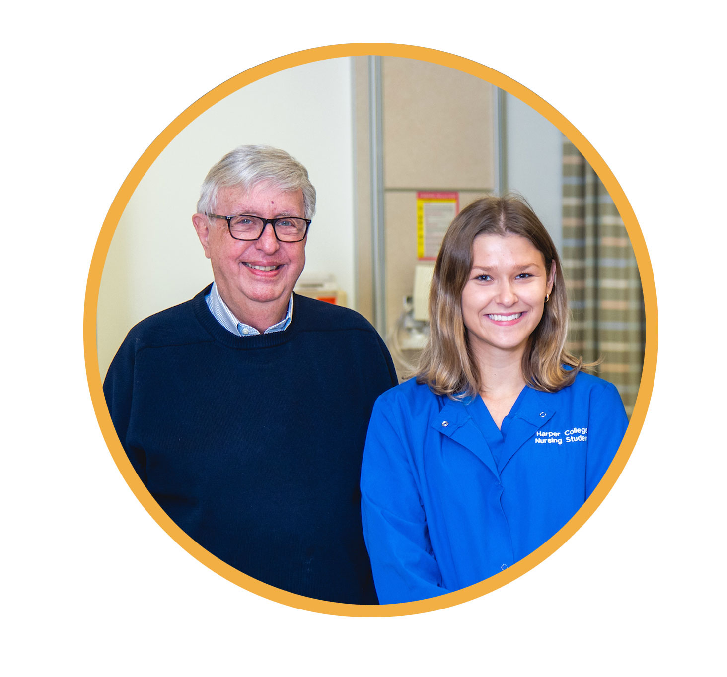 Alexandra V. with her scholarship donor, Jim Moehling