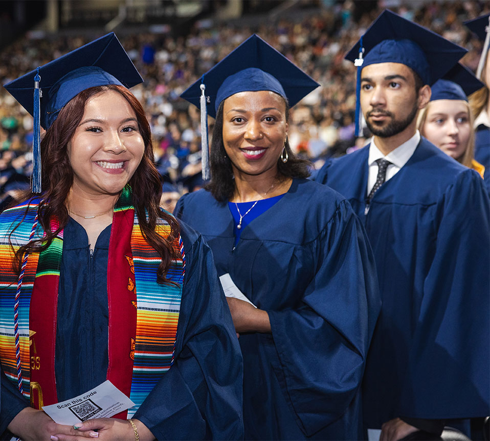 HSI Students Lined up at Graduation