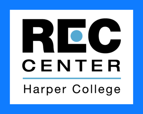 Rec Center logo of text with a dot as the center bar in the capital "E" in "Rec"