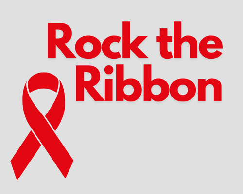 Graphic of a red ribbon