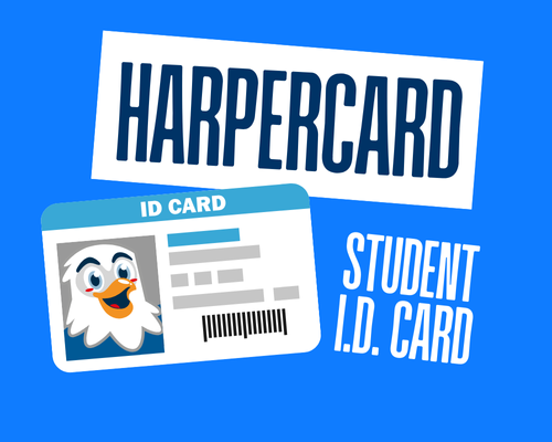 Graphic of a photo I.D. Card with a photo of a cartoon hawk