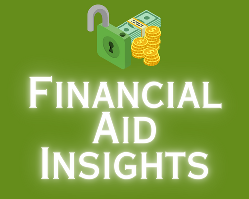 Financial Aid Insights Information Table text with graphic of cash
