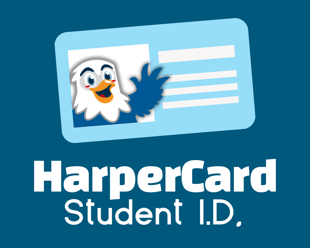 Graphic of hawk character photo on I.D. card