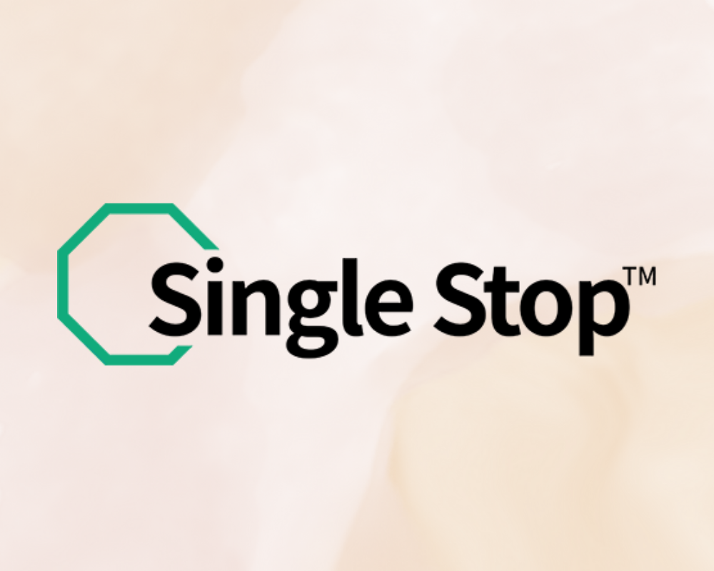 Single Stop logo of outlined stop sign