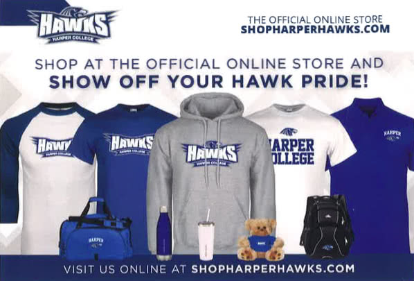 Harper Hawks branded sweatshirts and other gear