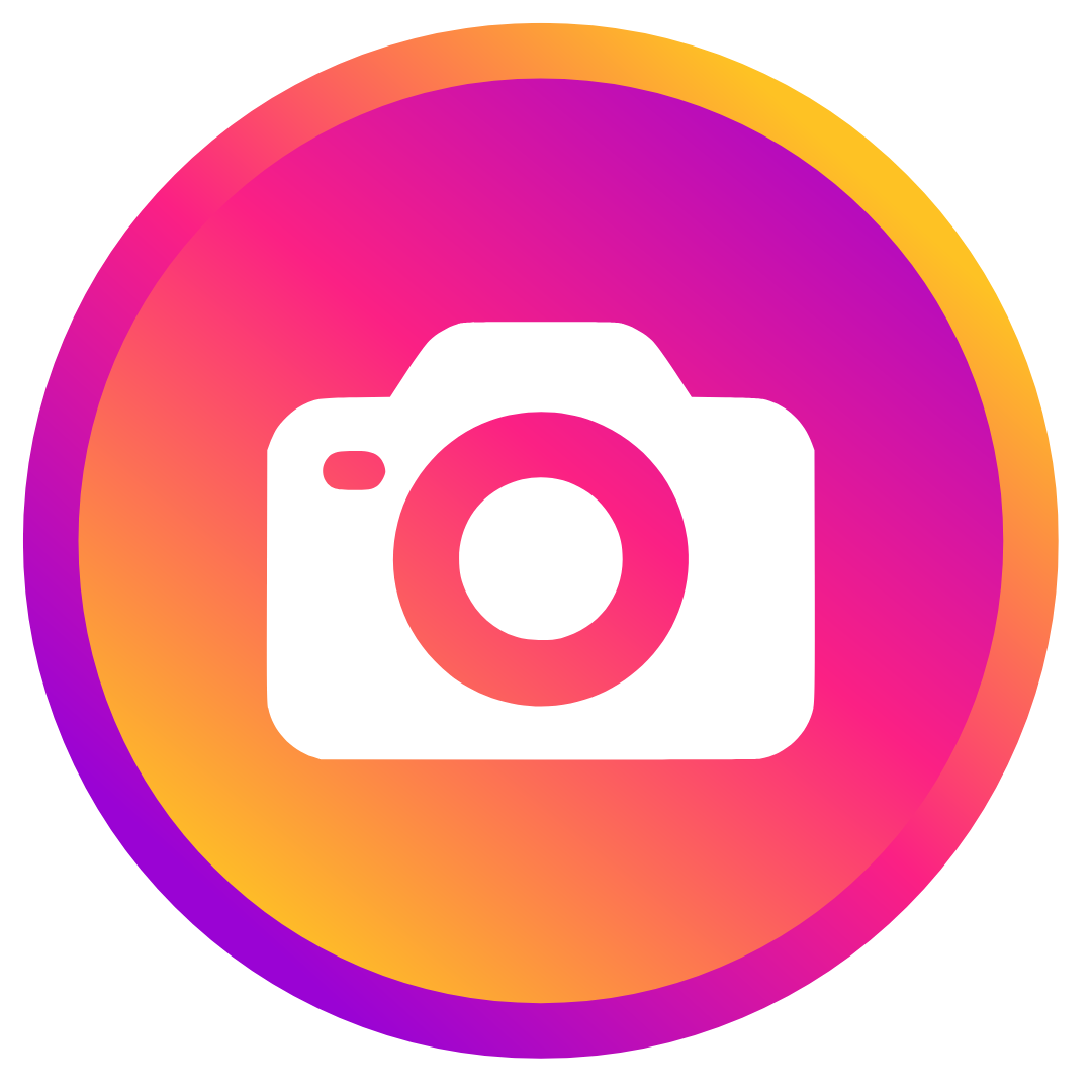 Instagram logo of graphic of front facing 35mm camera